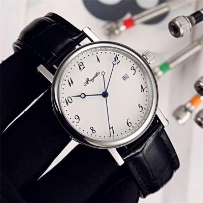 Replica Classique Japan Miyota 8215 Automatic Movement Mens Watch White Dial Leather Strap C E10