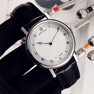 Replica Classique Japan Miyota 8215 Automatic Movement Mens Watch White Dial Leather Strap C E10