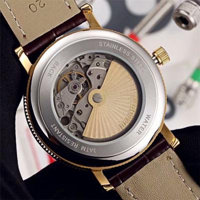 Replica Classique Japan Miyota 8215 Automatic Movement Mens Watch White Dial Leather Strap C E10