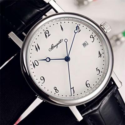 Replica Classique Japan Miyota 8215 Automatic Movement Mens Watch White Dial Leather Strap C E10