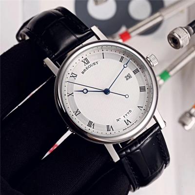 Replica Classique Japan Miyota 8215 Automatic Movement Mens Watch White Dial Leather Strap E12