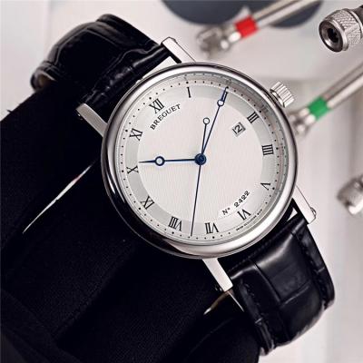 Replica Classique Japan Miyota 8215 Automatic Movement Mens Watch White Dial Leather Strap E12