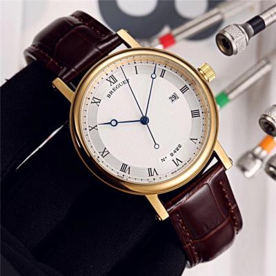 Replica Classique Japan Miyota 8215 Automatic Movement Mens Watch White Dial Leather Strap E12