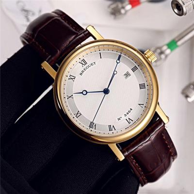 Replica Classique Japan Miyota 8215 Automatic Movement Mens Watch White Dial Leather Strap E12