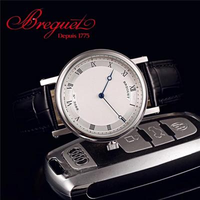 Replica Classique Japan Miyota 8215 Automatic Movement Mens Watch White Dial Leather Strap E14