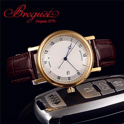 Replica Classique Japan Miyota 8215 Automatic Movement Mens Watch White Dial Leather Strap E14