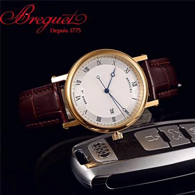 Replica Classique Japan Miyota 8215 Automatic Movement Mens Watch White Dial Leather Strap E14