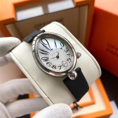 Replica Reine De Naples A21J Automatic Movement Womens Watch MOP Dial Diamonds Case Leather Strap E16