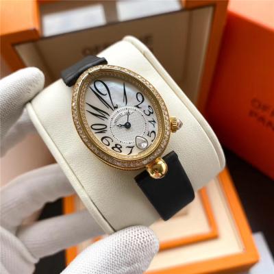 Replica Reine De Naples A21J Automatic Movement Womens Watch MOP Dial Diamonds Case Leather Strap E16