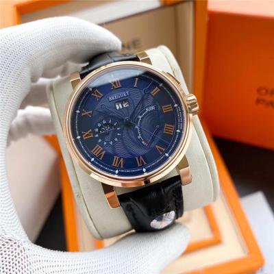 Replica Classique A21J Automatic Movement Mens Watch Blue Dial Leather Strap A E17