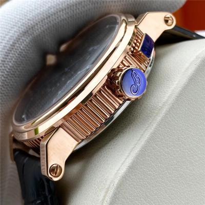 Replica Classique A21J Automatic Movement Mens Watch Blue Dial Leather Strap A E17