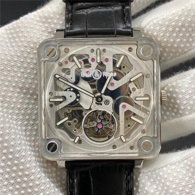 Replica Experimental A21J Automatic Movement Mens Watch Skeleton Dial Leather Strap F08