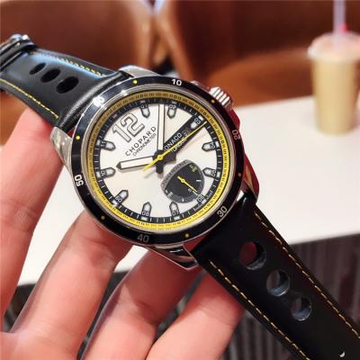 Replica Classic Racing A21j Automatic Movement Mens Watch White Dial Leather Strap C04