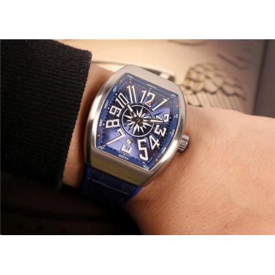 Replica Vanguard  A21j Automatic Movement Mens Watch Blue Dial Leather Strap E01