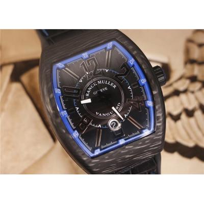 Replica Vanguard  A21j Automatic Movement Mens Watch Black Dial Leather Strap E02