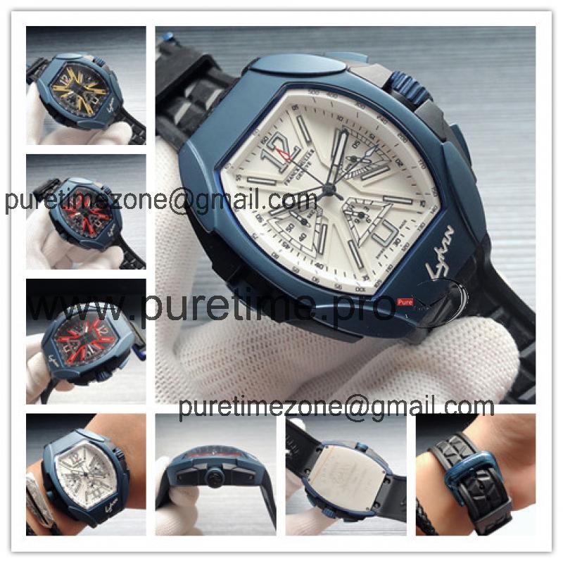 Replica The Conquistador Line Japan VK Quartz Chronograph Mens Watch White Dial Rubber Strap B E112