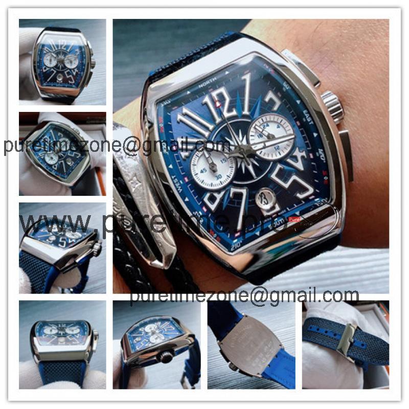 Replica Vanguard Japan Quartz Chronograph Movement Mens Watch Blue Dial Nylon Strap E119