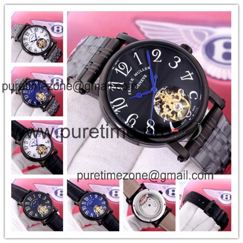 Replica Giga Tourbillon A21j Automatic Movement Mens Watch Black Tourbillon Dial PVD Steel A E134