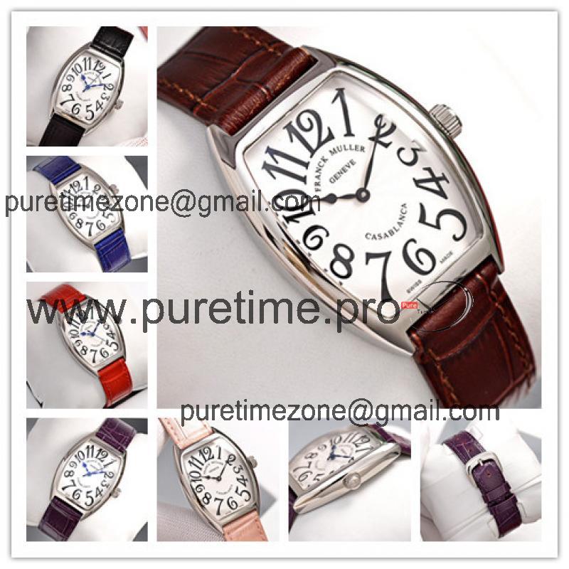 Replica Vanguard Swiss Quartz Movement Womens Watch White Dial Leather Strap E170