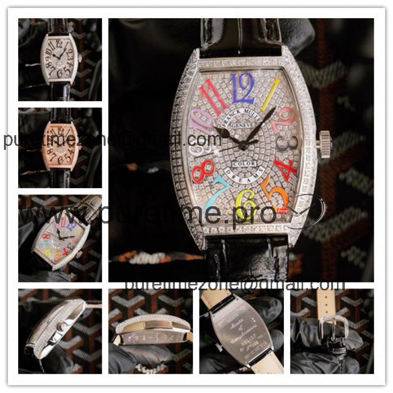 Replica Vanguard Japan Miyota 8215 Automatic Mens/Womens Watch Diamonds Dial Diamonds Case Leather Strap E223