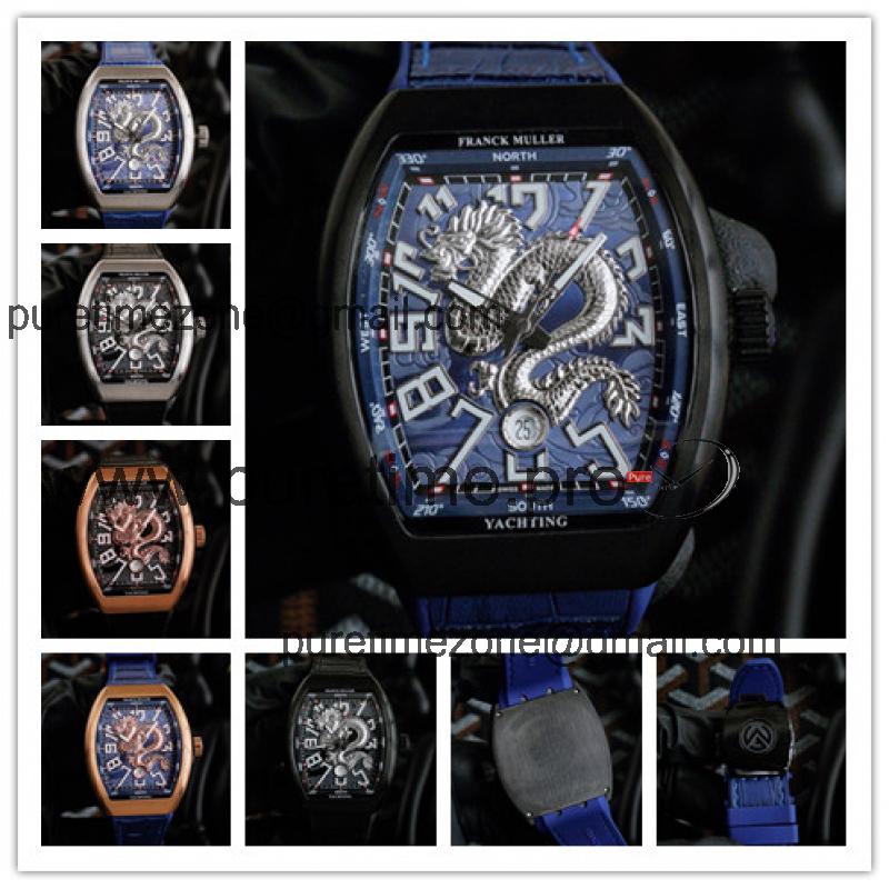 Replica Dragon King A21j Automatic Movement Mens Watch Blue Dial Leather Strap E224