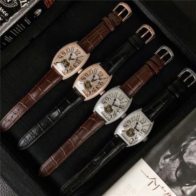 Replica Models A21j Automatic Movement Mens Watch Tourbillon Dial Diamonds Case Leather Strap E10