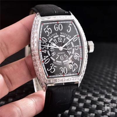 Replica Vanguard Japan Miyota 8215 Automatic Movement Mens Watch White Dial Diamonds Case Leather Strap E20