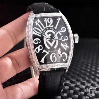 Replica Vanguard Japan Miyota 8215 Automatic Movement Mens Watch White Dial Diamonds Case Leather Strap E20