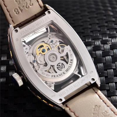 Replica Vanguard A21j Automatic Movement Mens Watch Skeleton Dial Diamonds Case Leather Strap A E22