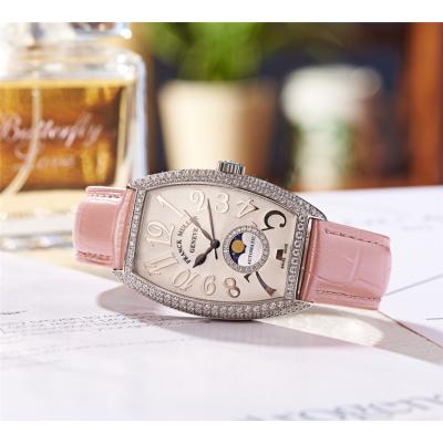 Replica Models Swiss Quartz Movement Womens Watch White Dial Leather Strap A E26