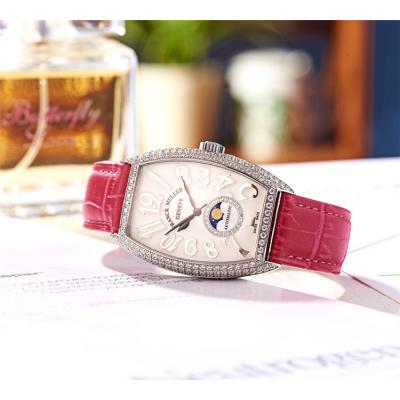 Replica Models Swiss Quartz Movement Womens Watch White Dial Leather Strap A E26