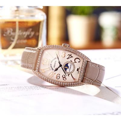 Replica Models Swiss Quartz Movement Womens Watch White Dial Leather Strap B E26