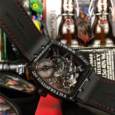 Replica Giga Tourbillon A21j Automatic Movement Mens Watch Skeleton Dial Leather Strap E34