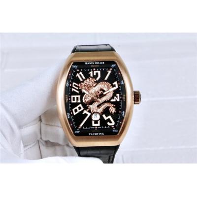 Replica Models A21j Automatic Movement Mens Watch Black Dial Leather Strap E40