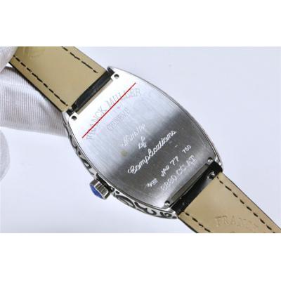 Replica Models A21j Automatic Movement Mens Watch White Dial Engraving Case Leather Strap E43