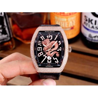 Replica Dragon King A21j Automatic Movement Mens Watch Black Dial Leather Strap E48