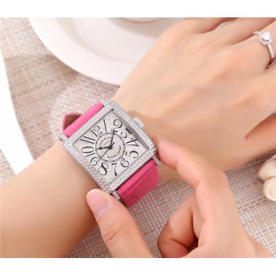 Replica Ladies'collectio Swiss Quartz Movement Mens/Womens Watch Full Diamonds Dial Diamonds Case Leather Strap E51