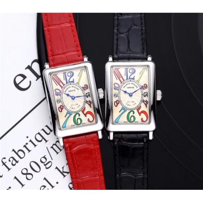 Replica Long Island Swiss Quartz Movement Womens Watch Creamy-White Dial Leather Strap E52