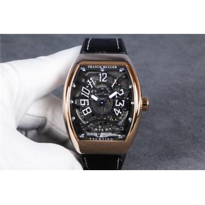 Replica Vanguard A21j Automatic Movement Mens Watch Skeleton Dial Leather Strap E56