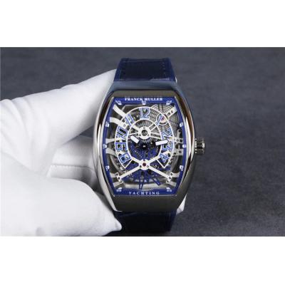 Replica Vanguard A21j Automatic Movement Mens Watch Skeleton Dial Leather Strap E56