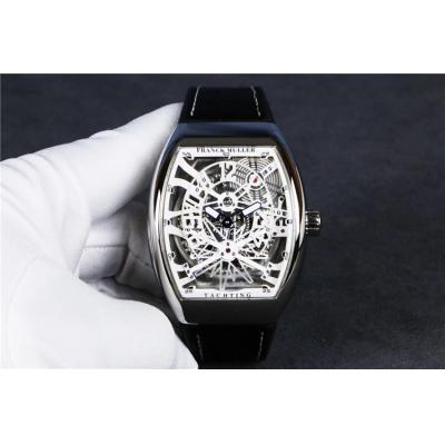 Replica Vanguard A21j Automatic Movement Mens Watch Skeleton Dial Leather Strap E56