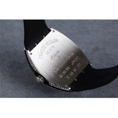 Replica Yachting Japan Miyota 8215 Automatic Movement Mens Watch Black Dial Diamonds Case Leather Strap E60