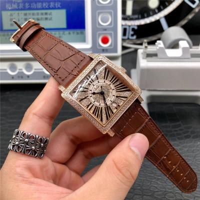 Replica Ladies'Collection A2813 Automatic Movement Womens Watch Full Diamonds Dial Diamonds Case Leather Strap E86