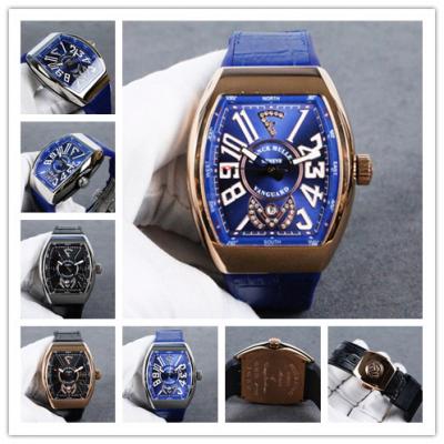 Replica Vanguard A21j Automatic Movement Mens Watch Blue Dial Leather Strap E98