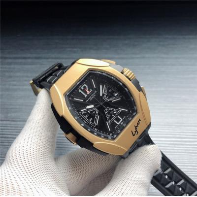 Replica The Conquistador Line Japan VK Quartz Chronograph Mens Watch Black Dial Rubber Strap A E112