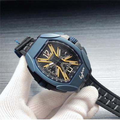 Replica The Conquistador Line Japan VK Quartz Chronograph Mens Watch White Dial Rubber Strap B E112