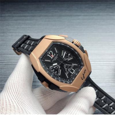 Replica The Conquistador Line Japan VK Quartz Chronograph Mens Watch Black Dial Rubber Strap C E112