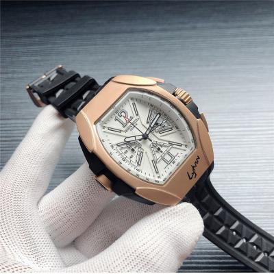 Replica The Conquistador Line Japan VK Quartz Chronograph Mens Watch Black Dial Rubber Strap C E112