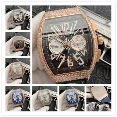 Replica Collection A21j Automatic Movement Mens Watch Black Dial Full Diamonds Case Leather Strap E128