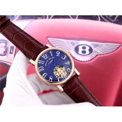 Replica Giga Tourbillon A21j Automatic Movement Mens Watch Blue Tourbillon Dial Two Tone Rose Gold C E134